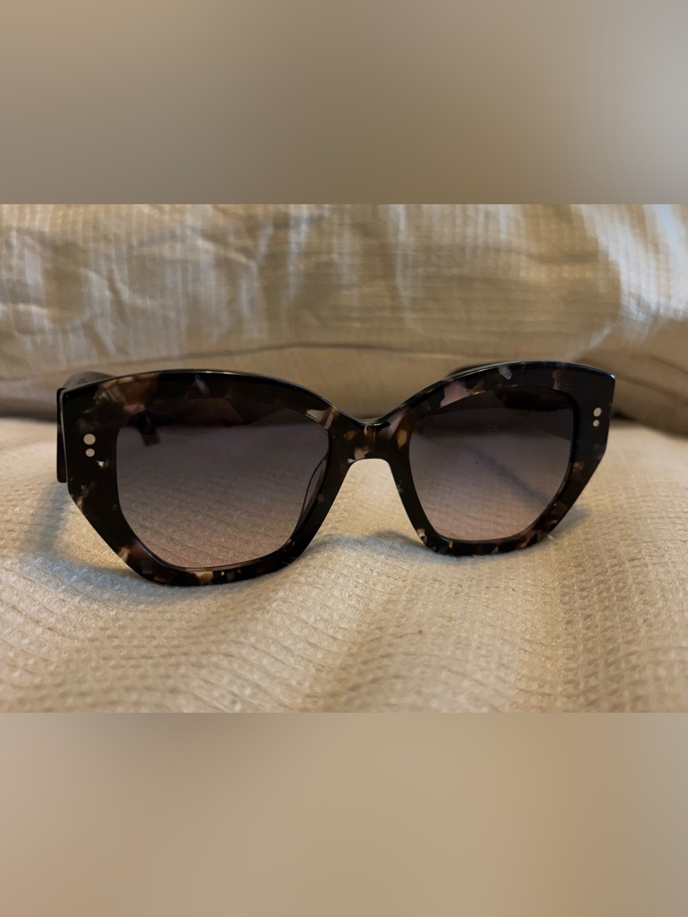 Warby Parker Tortoiseshell Sunglasses with Gradient Gray Lenses